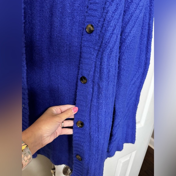 Moth Royal Blue Button-Up Cardigan - Picture 3 of 4